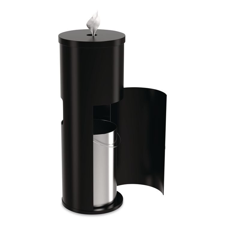 Gritt Commercial Floor Stand Wet Wipe Dispenser Station with 7 Gallon Built-In Trash Can - Image 9