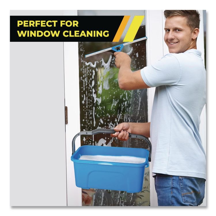 Gritt Commercial Pro Window Cleaning Kit with 14" Squeegee, 14" Washer, 20" Pole and 3 Gallon Heavy-Duty Bucket - Image 10