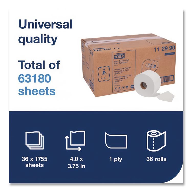 Tork® Universal Bath Tissue Roll with OptiCore® - Image 4
