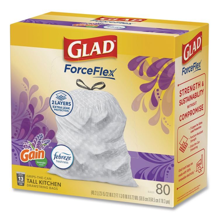 Glad® ForceFlex™ Kitchen Drawstring Trash Bags - Image 3
