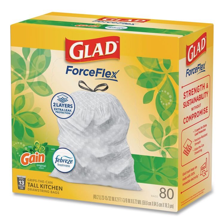 Glad® ForceFlex™ Kitchen Drawstring Trash Bags - Image 9