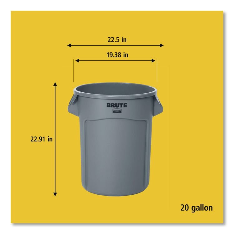 Rubbermaid® Commercial Vented Round BRUTE® Container - Image 2
