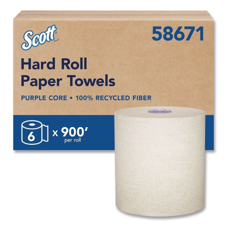 Scott® 100% Recycled Hard Roll Paper Towels