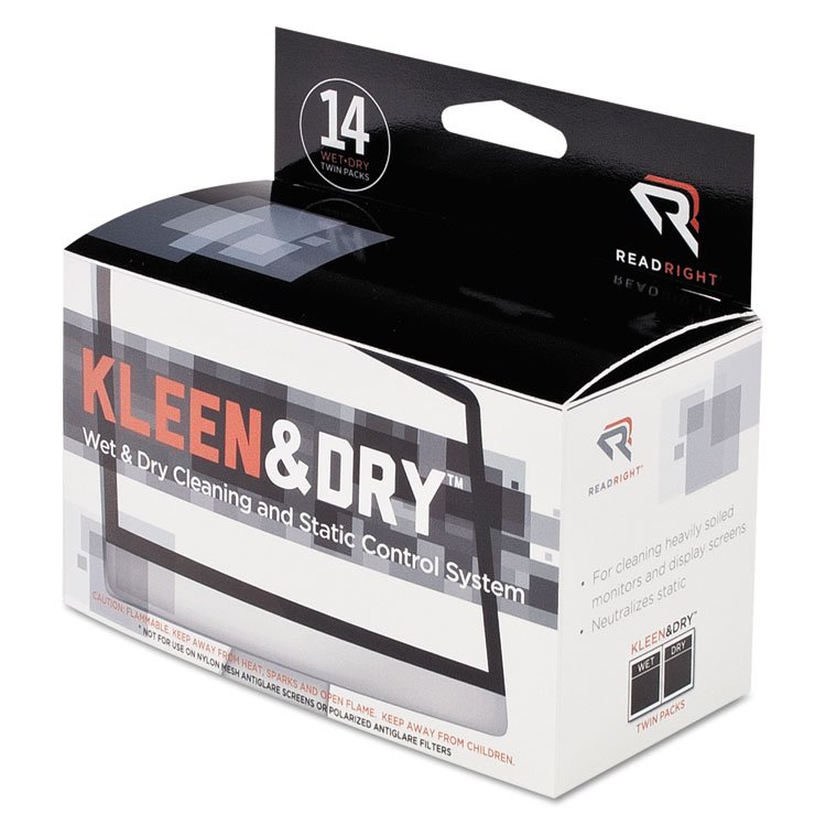 Read Right® Two Step ScreenKleen™ Wet and Dry Cleaning Wipes - Image 3