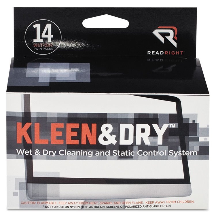 Read Right® Two Step ScreenKleen™ Wet and Dry Cleaning Wipes - Image 2