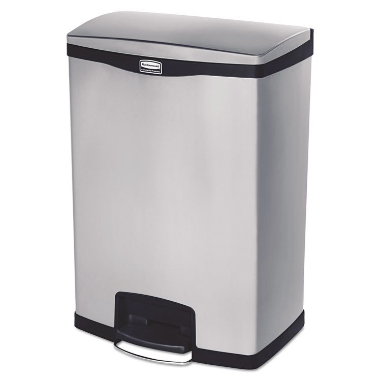 Rubbermaid® Commercial Slim Jim Stainless Steel Step-On Container