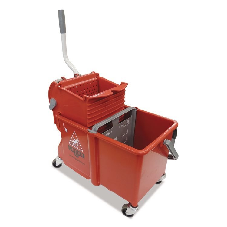 Unger® Side-Press Restroom Mop Bucket Combo