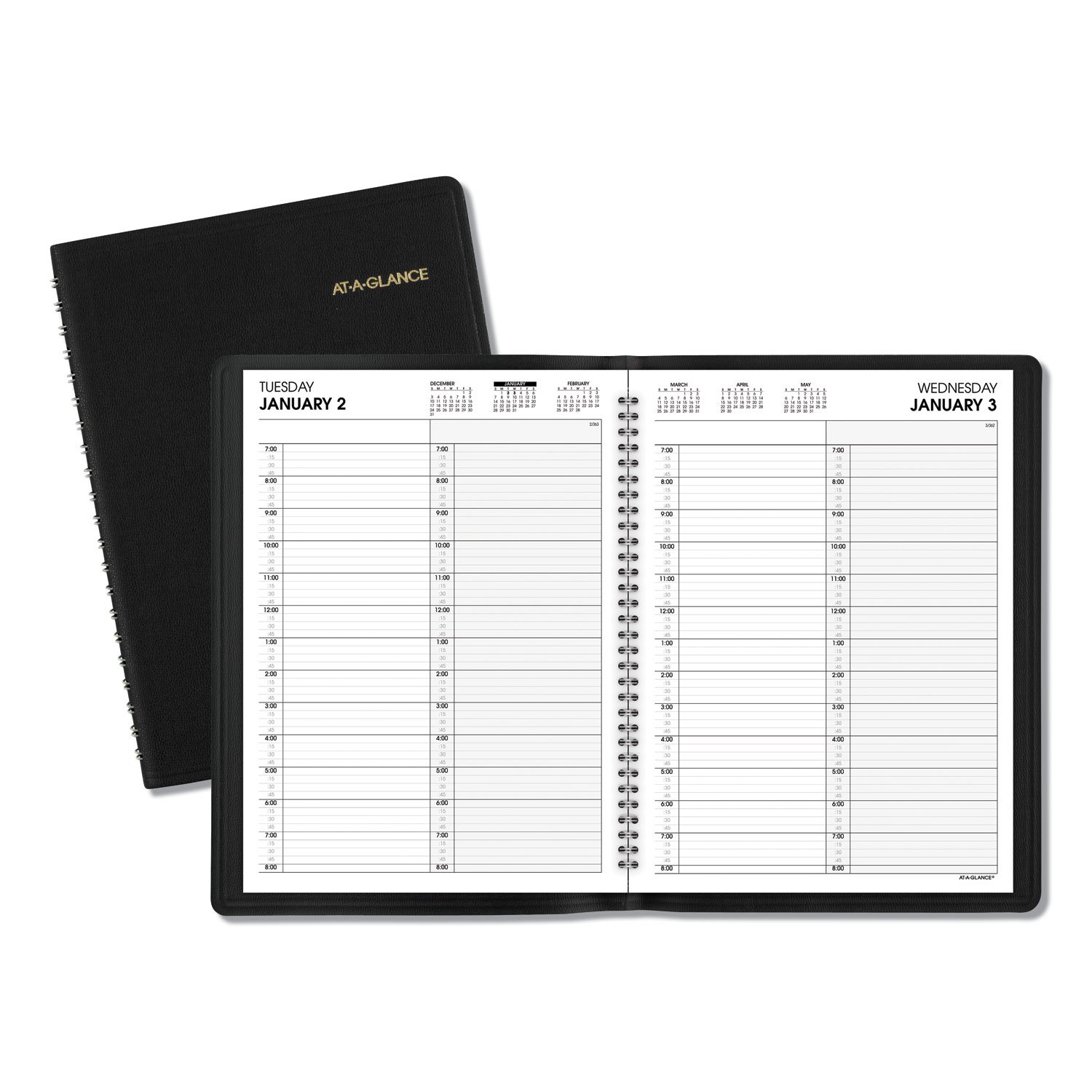 AT-A-GLANCE® Two-Person Group Daily Appointment Book