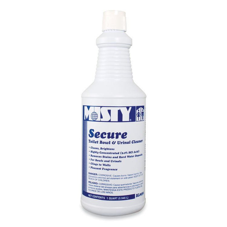 Secure Hydrochloric Acid Bowl Cleaner, Mint Scent, 32 oz Bottle, 12/Carton - Image 2