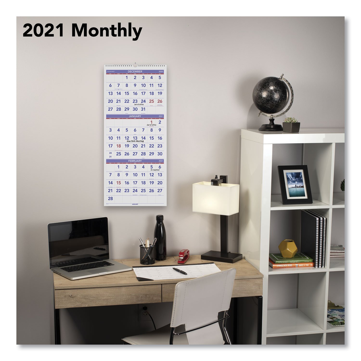 AT-A-GLANCE® Deluxe Three-Month Reference Wall Calendar - Image 3