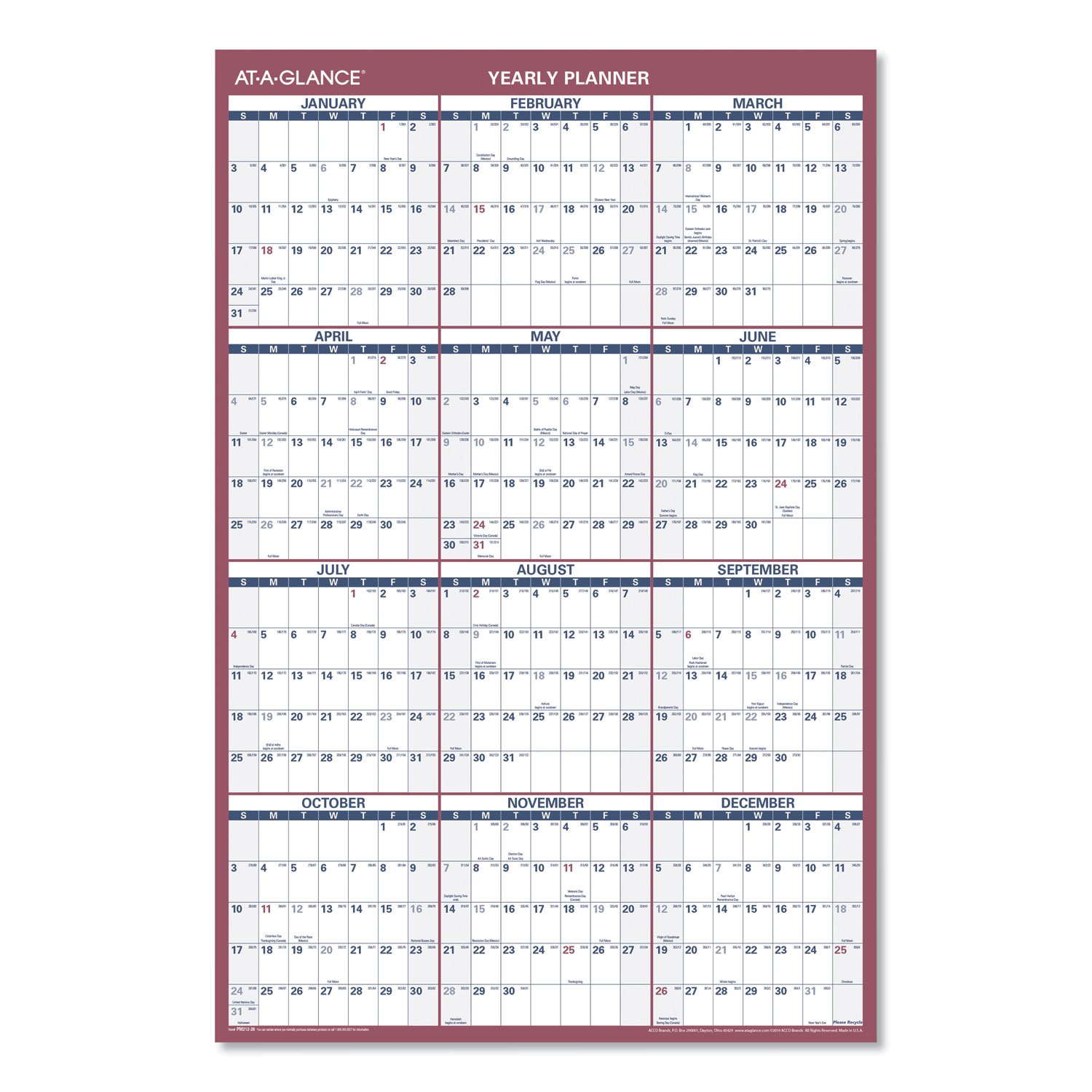 AT-A-GLANCE® Vertical/Horizontal Wall Calendar - Image 2