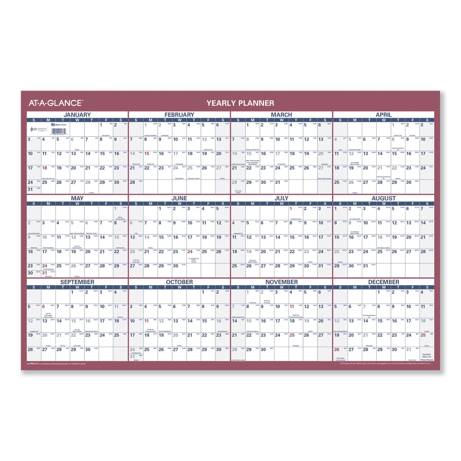AT-A-GLANCE® Vertical/Horizontal Wall Calendar - Image 3