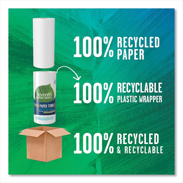 Seventh Generation® 100% Recycled Paper Kitchen Towel Rolls - Image 2