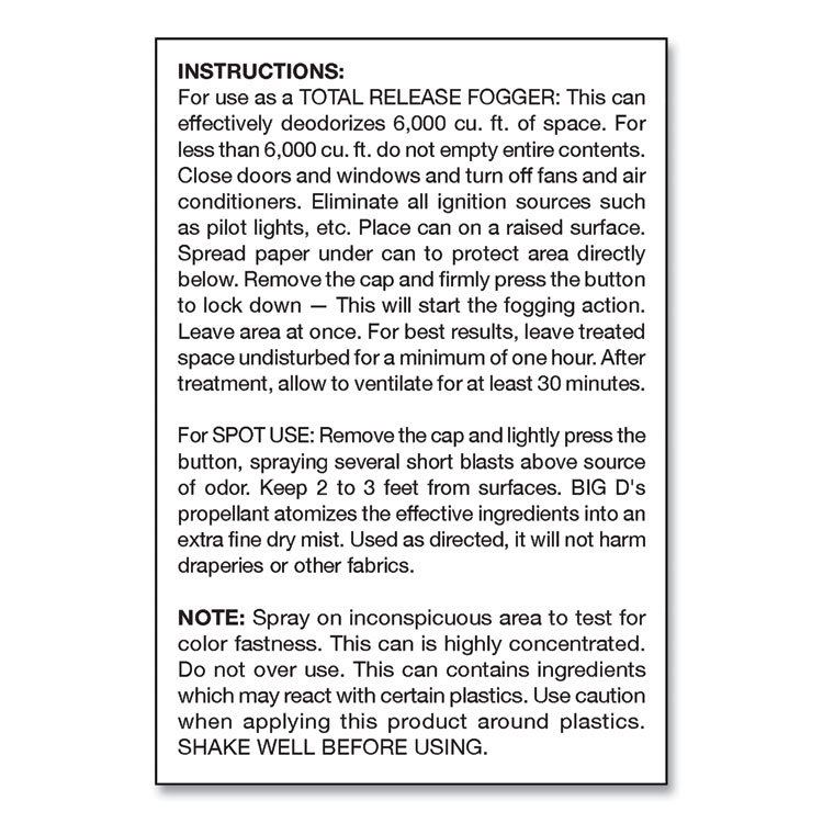 Big D Industries Odor Control Fogger - Image 3