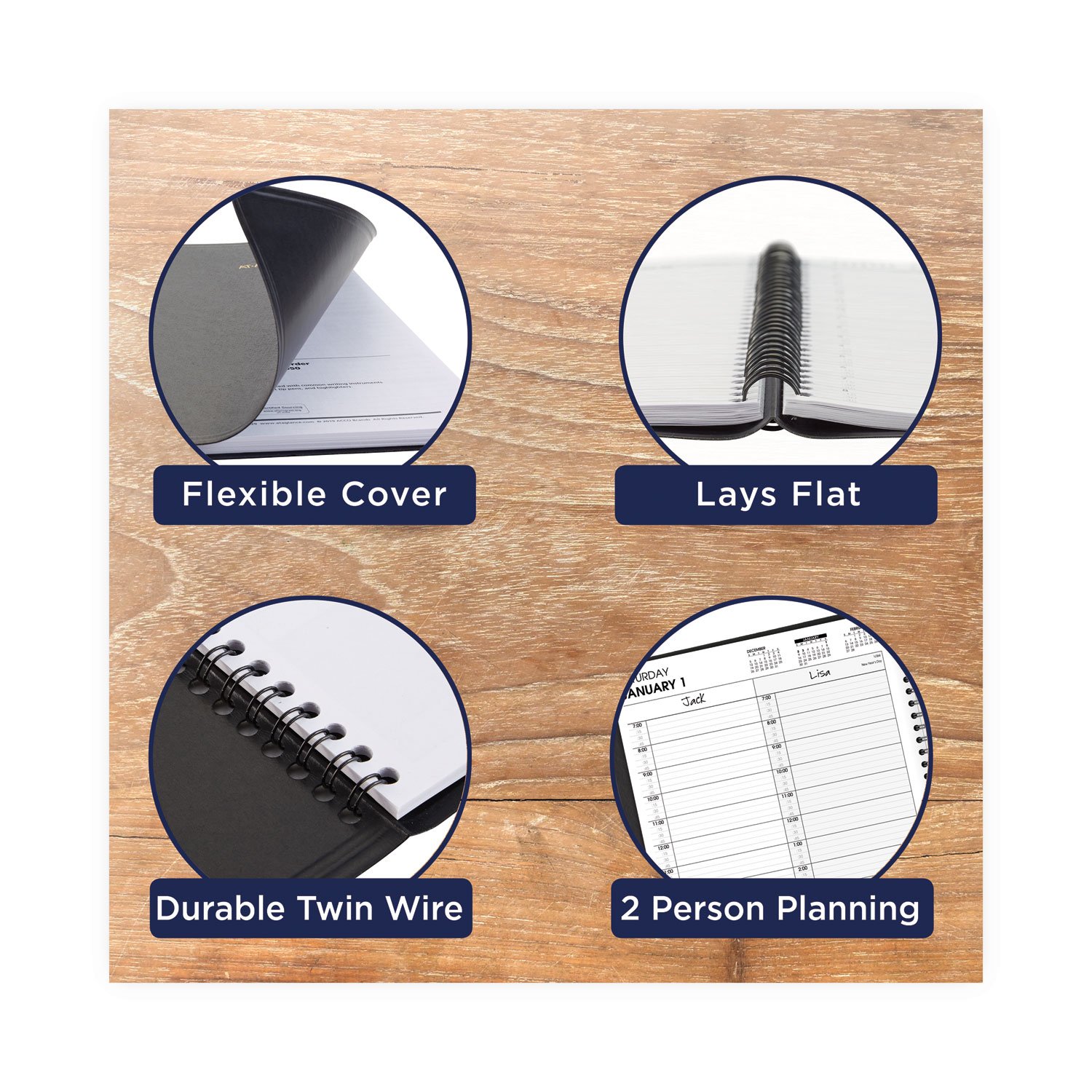 AT-A-GLANCE® Two-Person Group Daily Appointment Book - Image 5