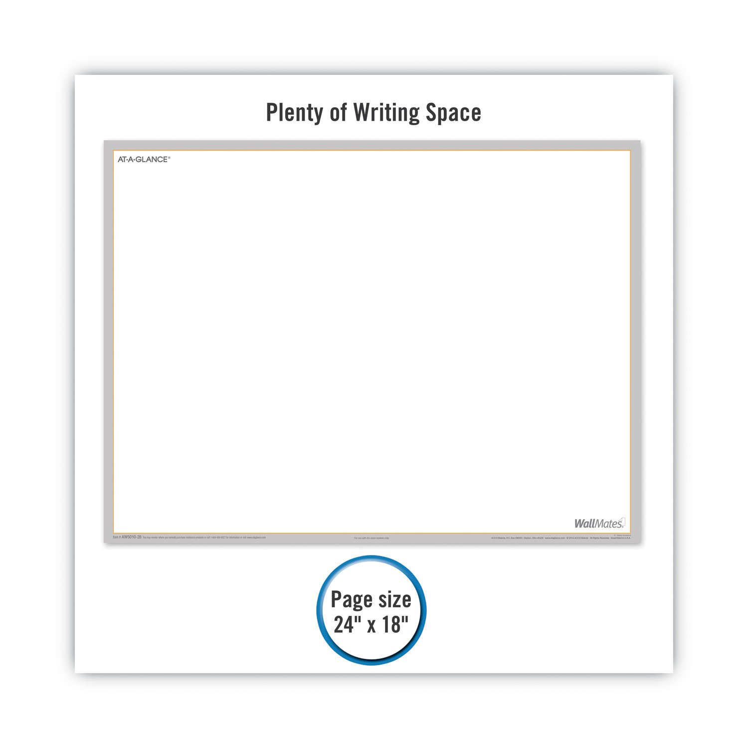 AT-A-GLANCE® WallMates® Self-Adhesive Dry Erase Writing Surface - Image 4