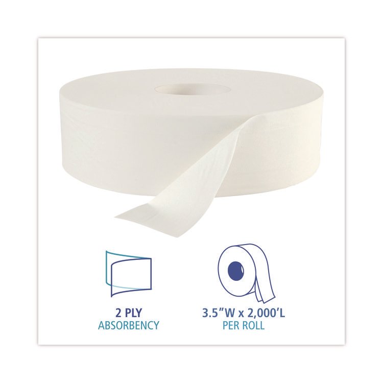 Boardwalk® JRT Jumbo Roll Bathroom Tissue - Image 4
