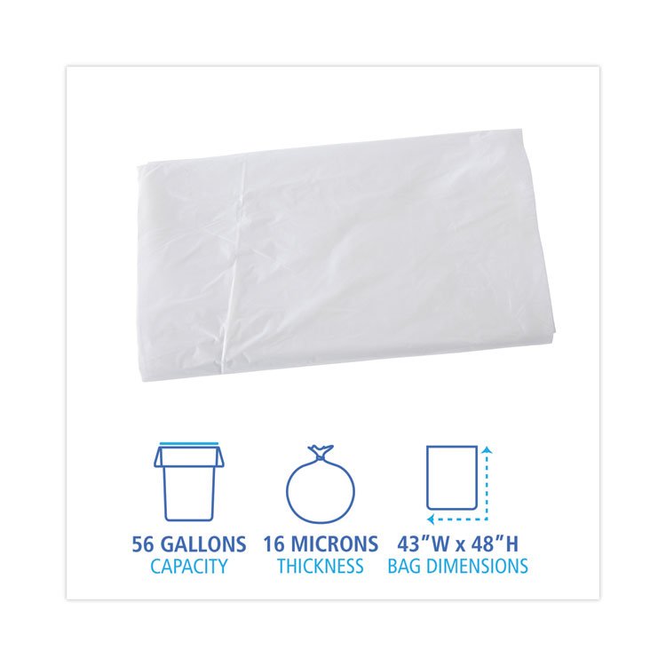 Boardwalk® High Density Industrial Can Liners Flat Pack - Image 2