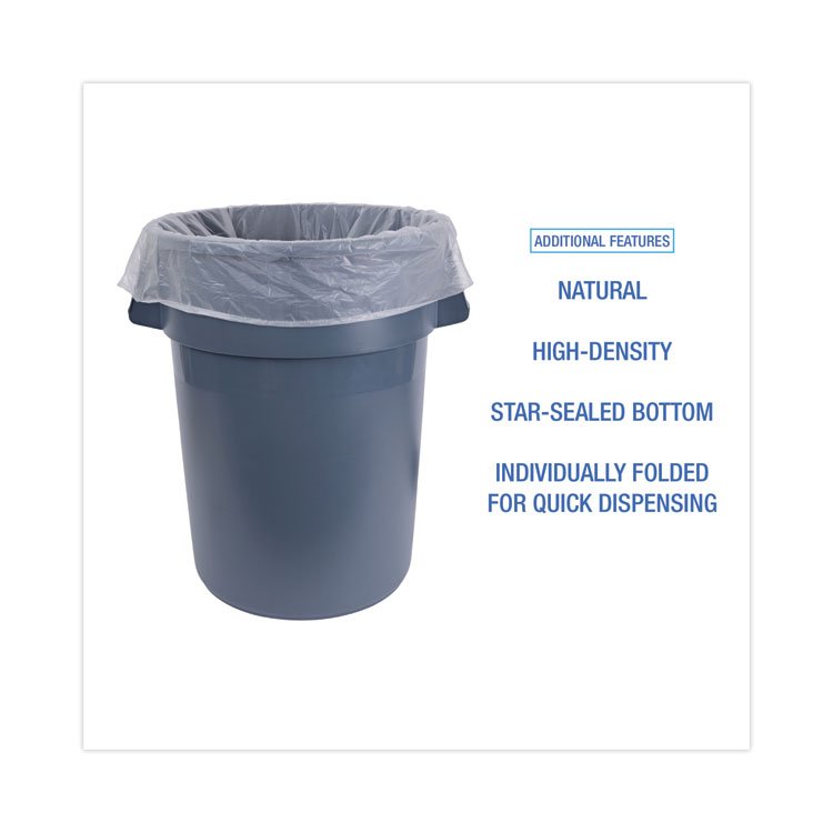 Boardwalk® High Density Industrial Can Liners Flat Pack - Image 4