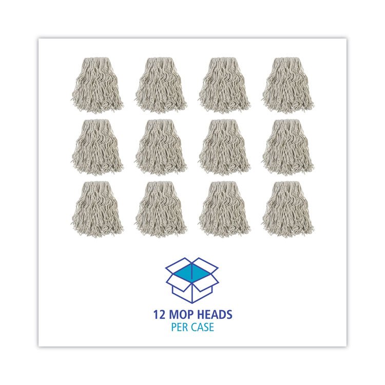Boardwalk® Banded Cotton Mop Heads - Image 4