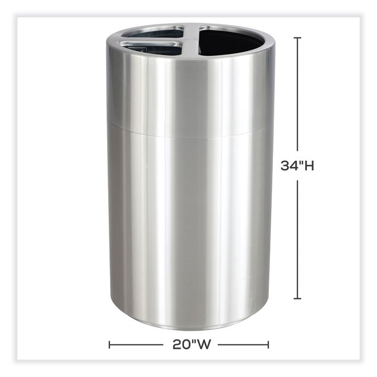 Safco® Triple Recycling Receptacle - Image 2