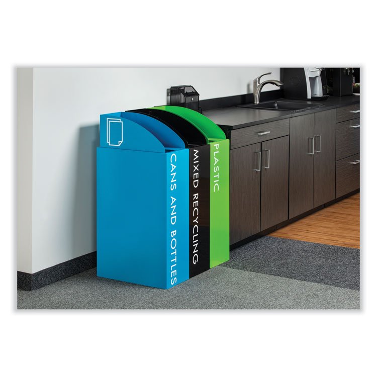 Safco® Mixx™ Recycling Center Rectangular Receptacle - Image 3
