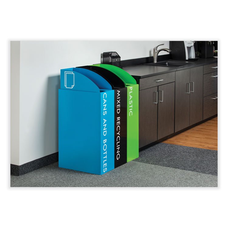Safco® Mixx™ Recycling Center Rectangular Receptacle - Image 6