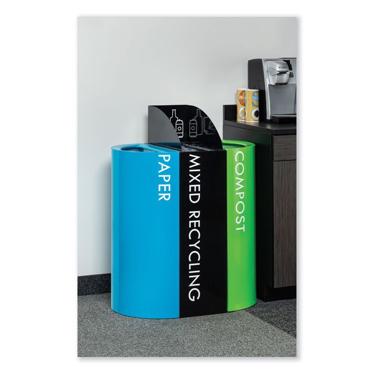 Safco® Mixx™ Recycling Center Rectangular Receptacle - Image 5