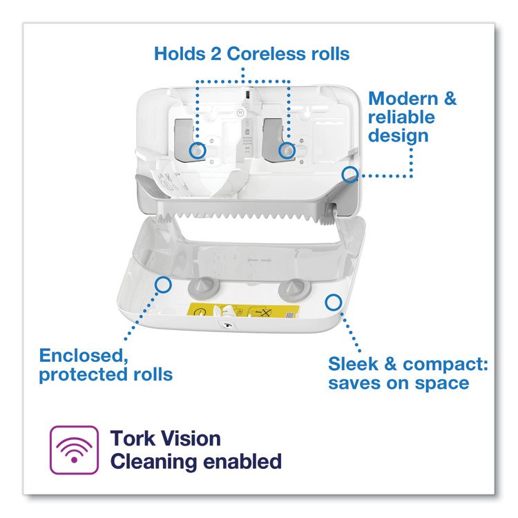 Tork® Elevation® Coreless High Capacity Bath Tissue Dispenser - Image 2