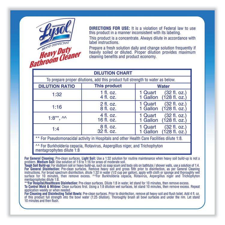 Professional LYSOL® Brand Disinfectant Heavy-Duty Bathroom Cleaner Concentrate - Image 5
