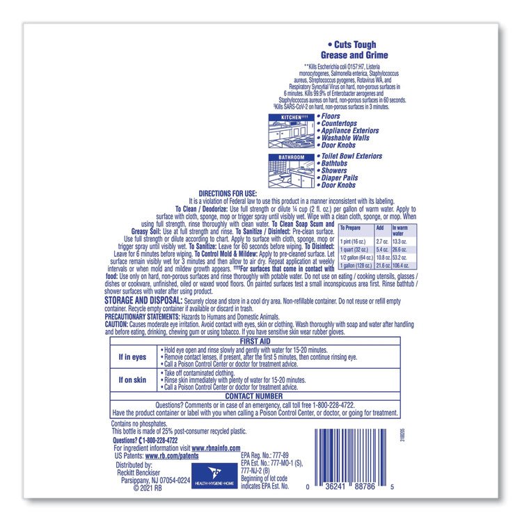 LYSOL® Brand Clean & Fresh Multi-Surface Disinfectant Cleaner - Image 3