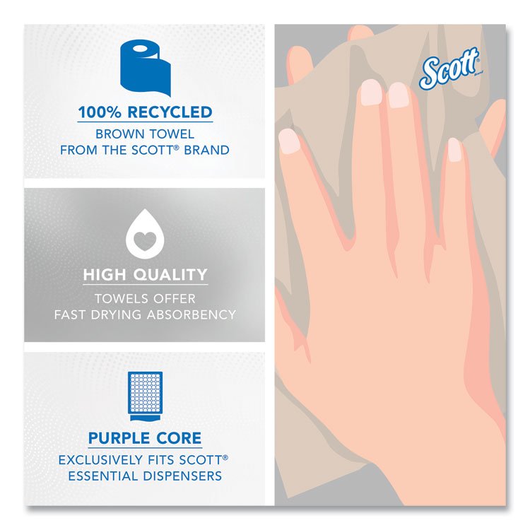 Scott® Essential 100% Recycled Fiber Hard Roll Towel - Image 11