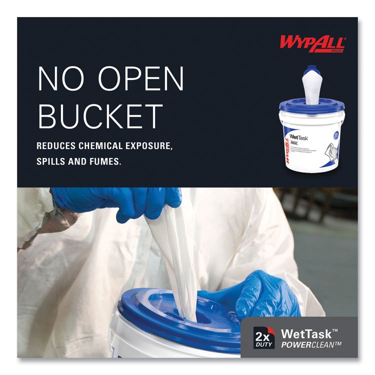 WypAll® Power Clean Wipers WetTask™ Customizable Wet Wiping System - Image 7