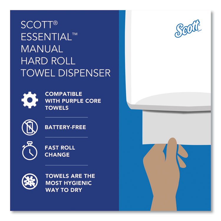 Scott® Essential™ Manual Hard Roll Towel Dispenser - Image 11
