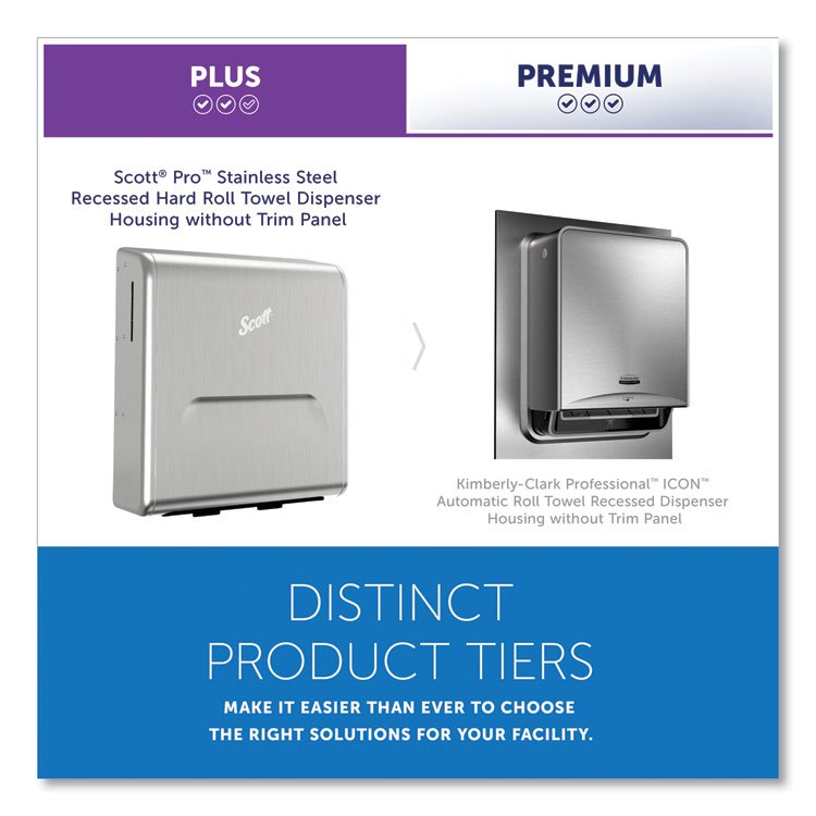 Scott® Mod* Stainless Steel Recessed Dispenser Housing - Image 3