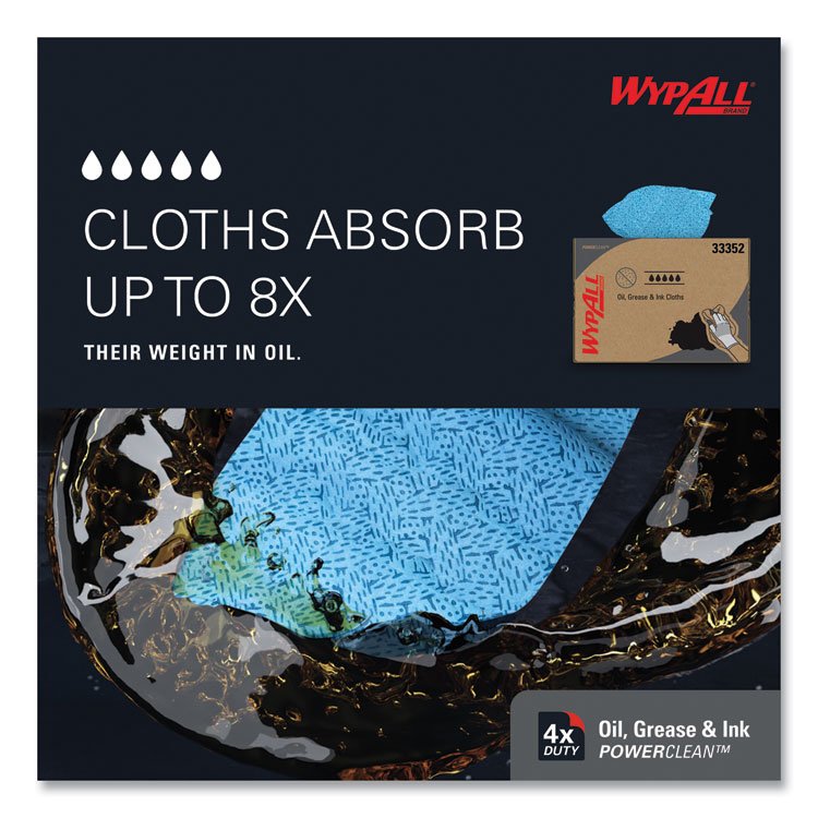 WypAll® Power Clean Oil, Grease & Ink Cloths - Image 5