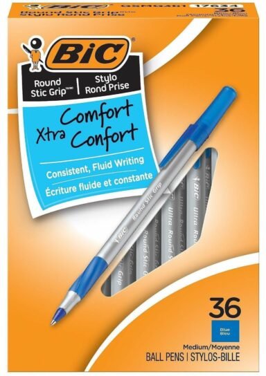 BIC Round Stic Grip Ballpoint Pen