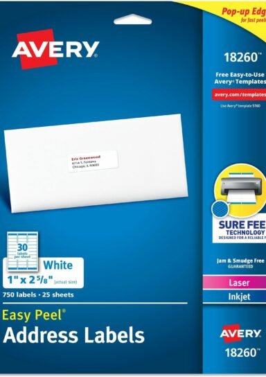 Avery® Easy Peal Sure Feed Address Labels